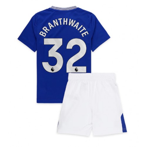 Fotbalové Dres Everton Jarrad Branthwaite #32 Dětské Domácí 2024-25 Krátký Rukáv (+ trenýrky)